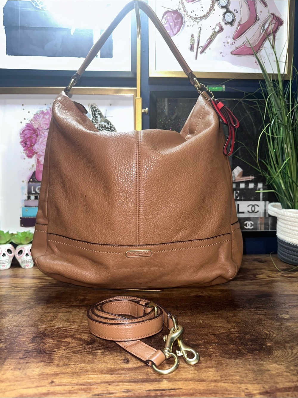Coach Park Leather Hobo - Gem